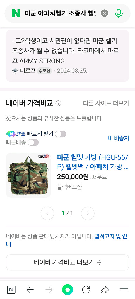 미군 아파치조종사 헬맷백--8