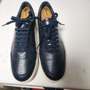 산드로옴므 레더 스니커즈 네이비