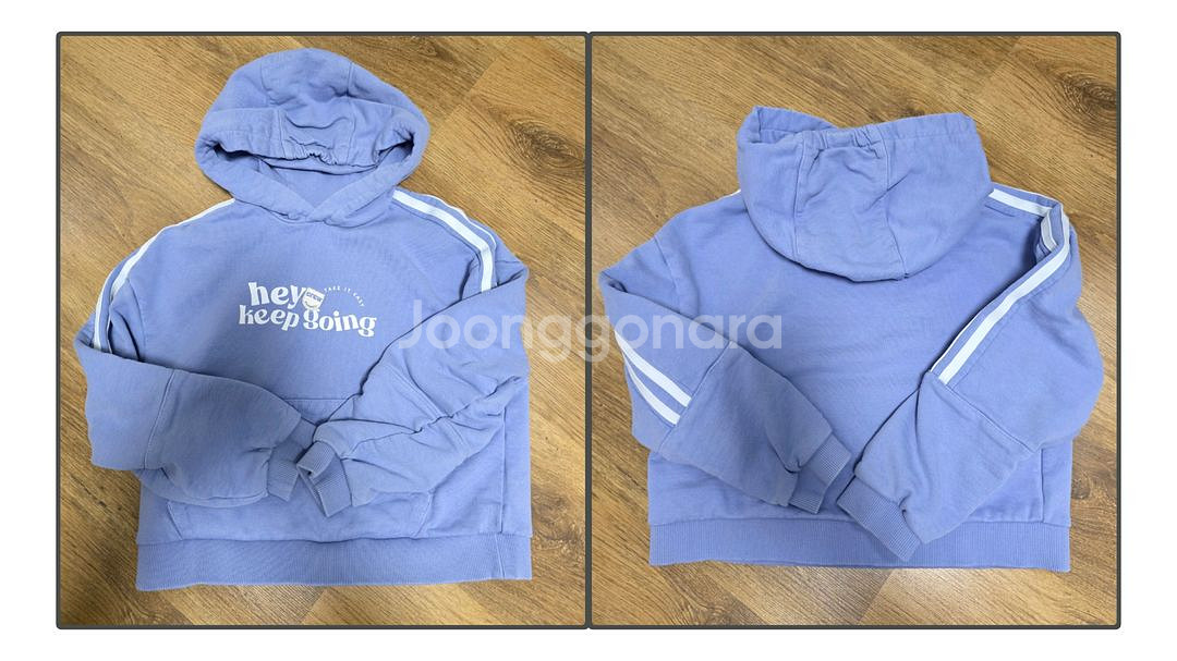 아동 꼬망스 후드티셔츠 연블루 [140]--0