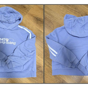 아동 꼬망스 후드티셔츠 연블루 [140]