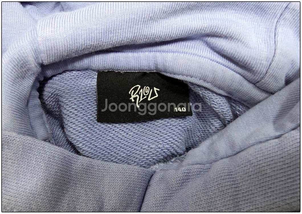 아동 꼬망스 후드티셔츠 연블루 [140]--3