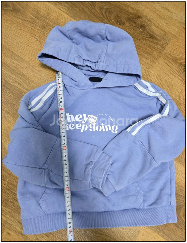 아동 꼬망스 후드티셔츠 연블루 [140]--4