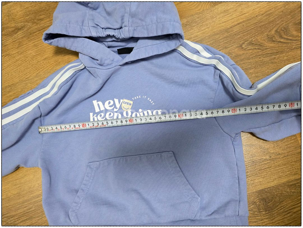 아동 꼬망스 후드티셔츠 연블루 [140]--5