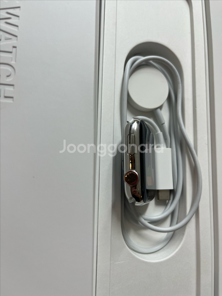 애플워치7스테인리스 45mm 실버 S급--4