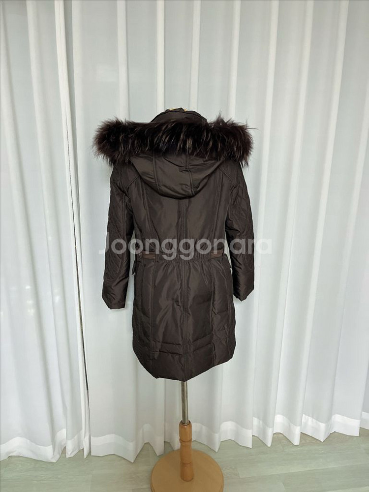 지센 브라운 롱패딩 90사이즈--4