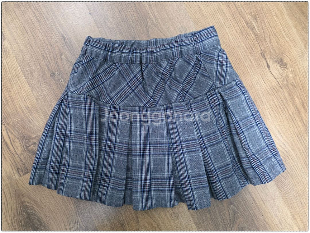 아동 꼬망스 치마 체크 [140]--2