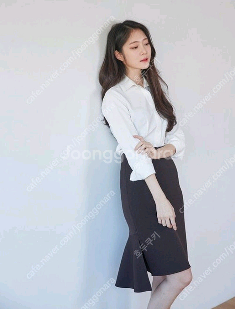 으네드레스 언발 머메이드 스커트 차차브라운 55--0
