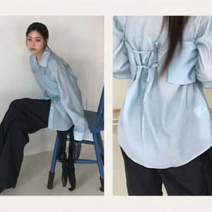 새상품) 노운베러 실키 뷔스티에 블라우스 세트 29cm