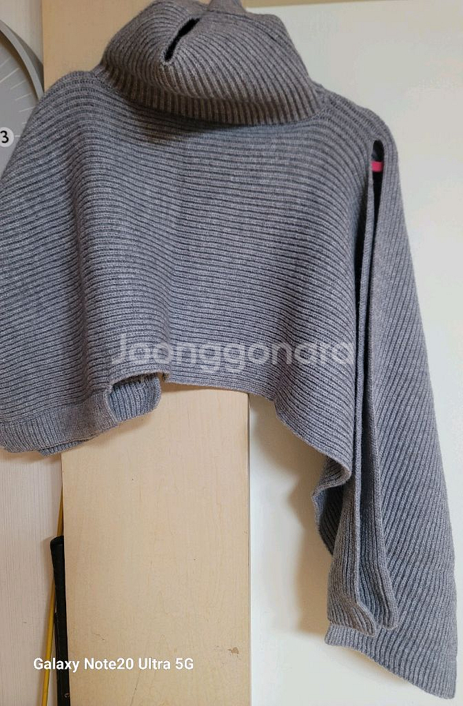 케이프 터틀넥 니트 판초--1