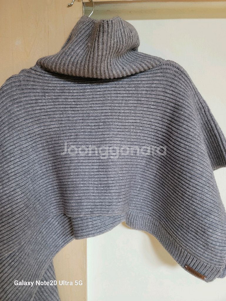 케이프 터틀넥 니트 판초--2