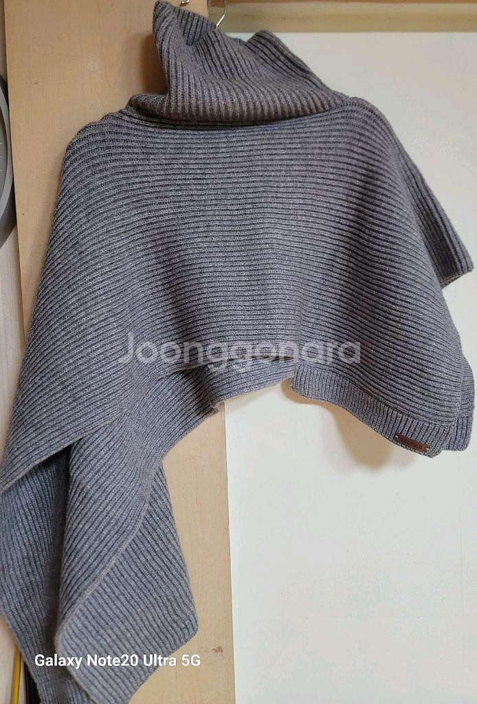 케이프 터틀넥 니트 판초--0