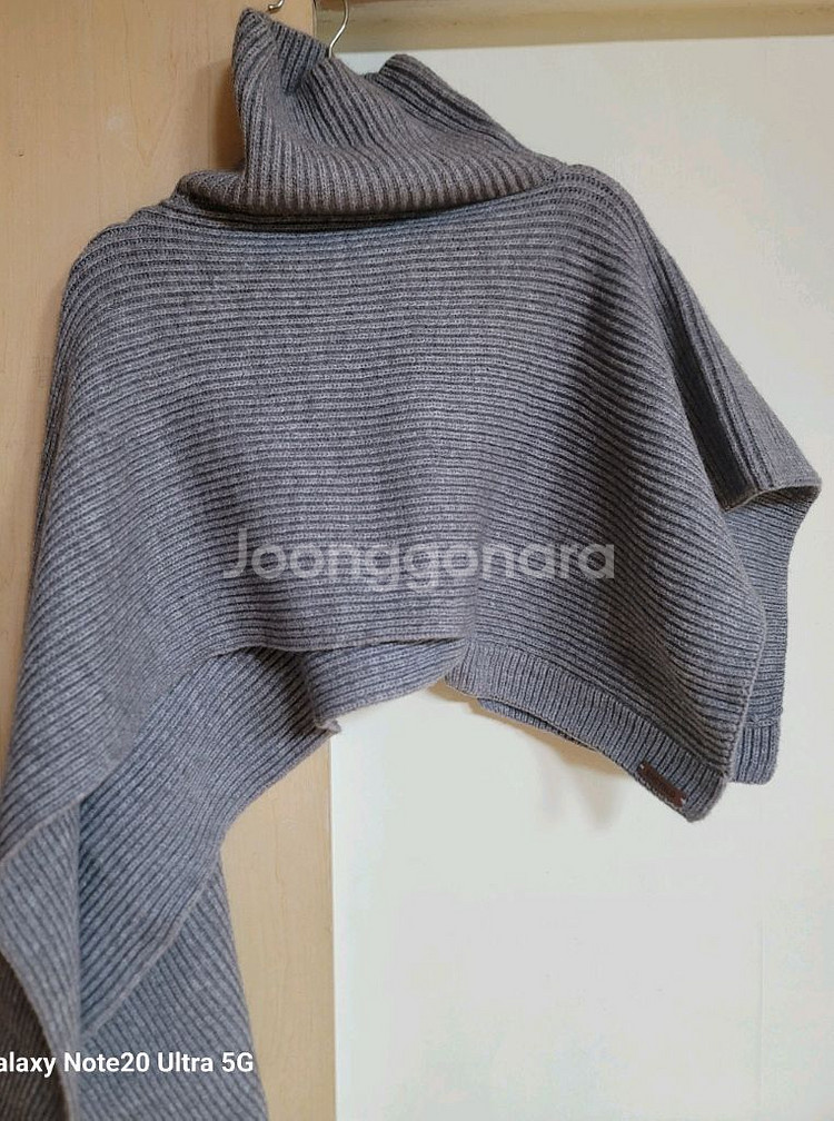 케이프 터틀넥 니트 판초--4