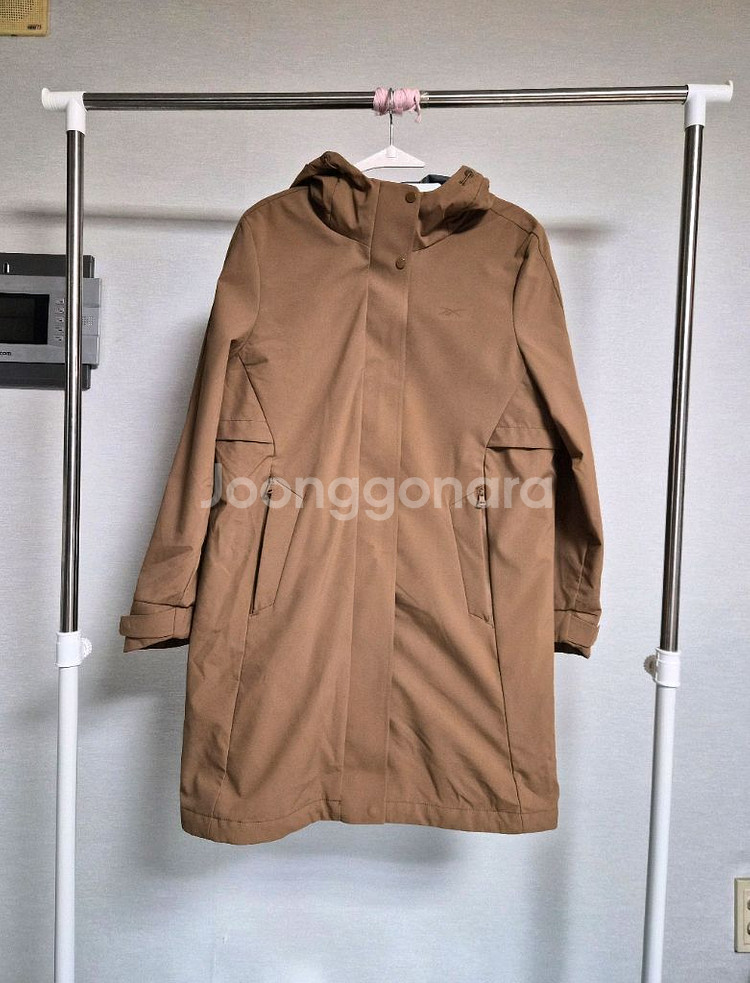 55) 리복 여성 방풍 후드 롱 패딩 자켓--1