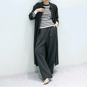 주줌 오간자 롱 트렌치 코트 - 블랙,프리