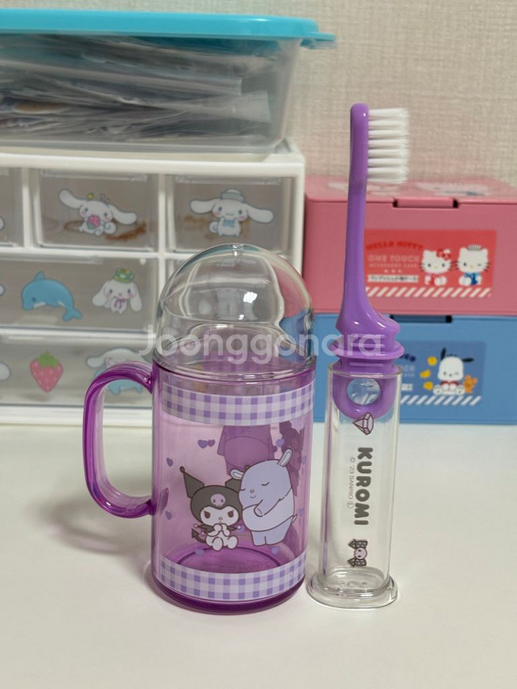 산리오 쿠로미 양치컵세트 [새상품 정품]--1