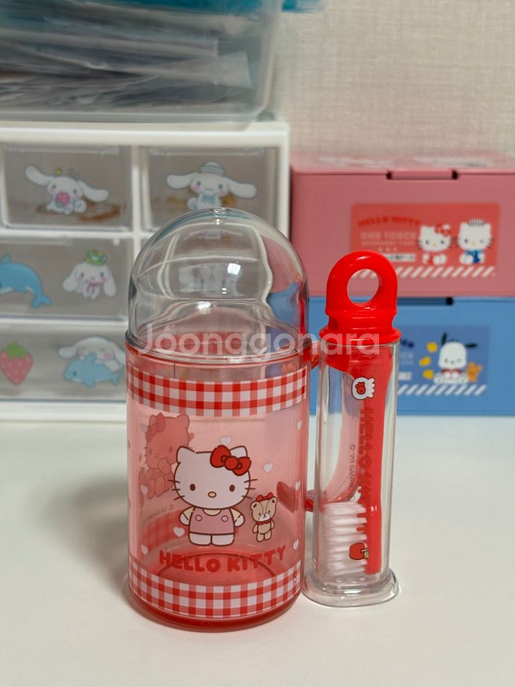 산리오 헬로키티 양치컵세트 [새상품 정품]--0