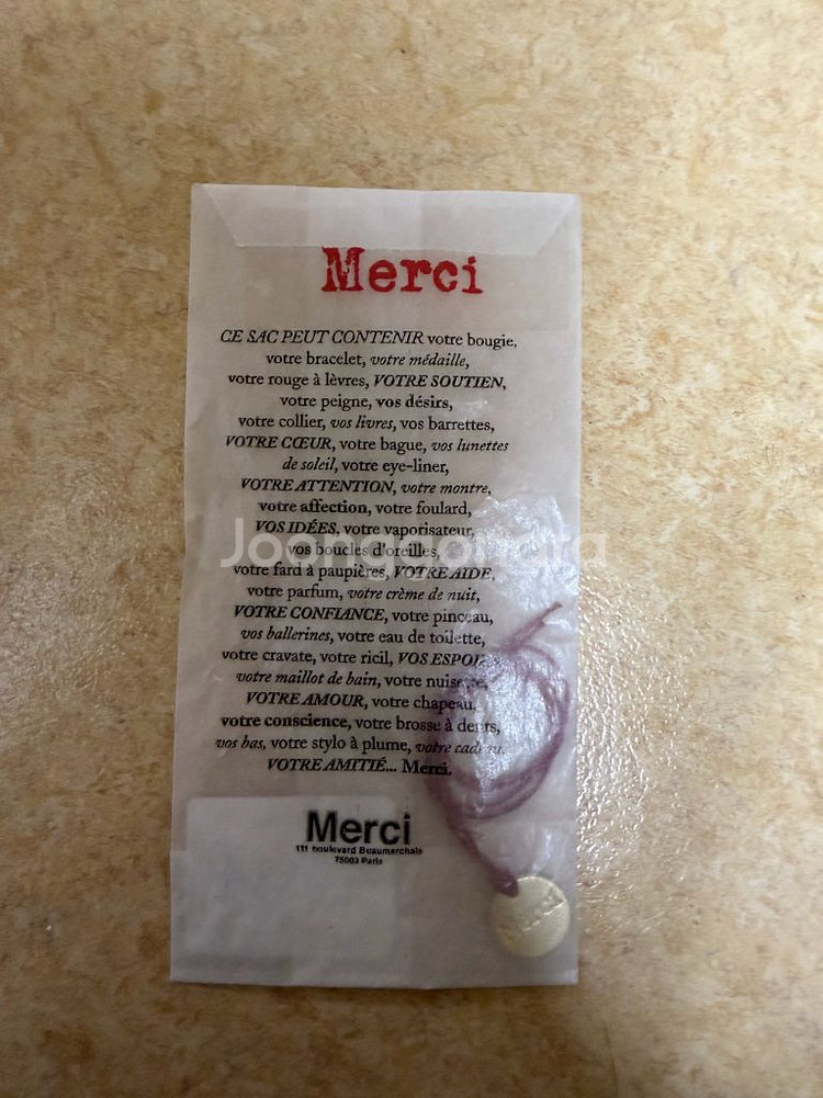 프랑스 편집샵 메르시 행운 팔찌 새제품--1