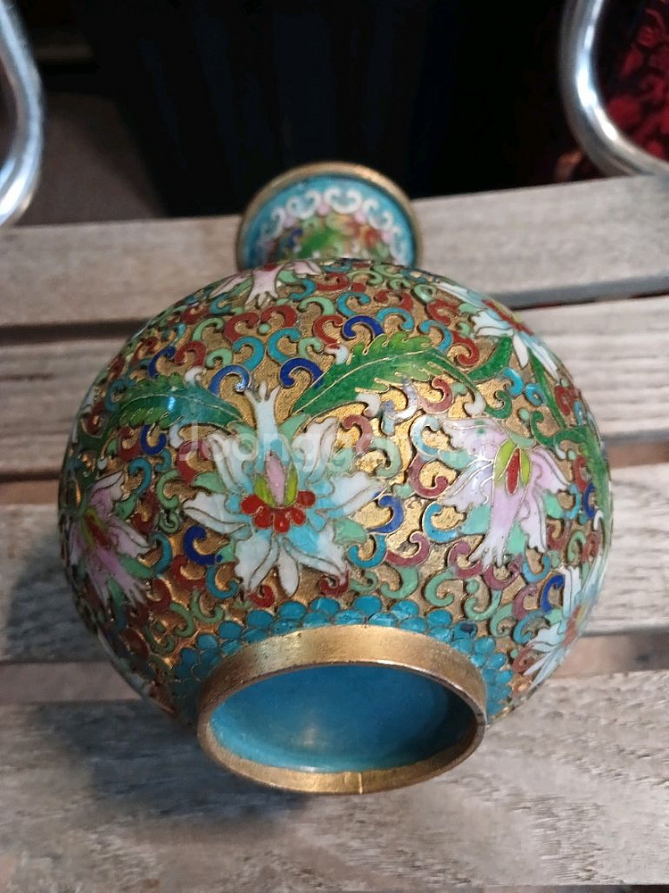 섬세한 칠보 꽃무늬가 아름다운 동태 화병--1