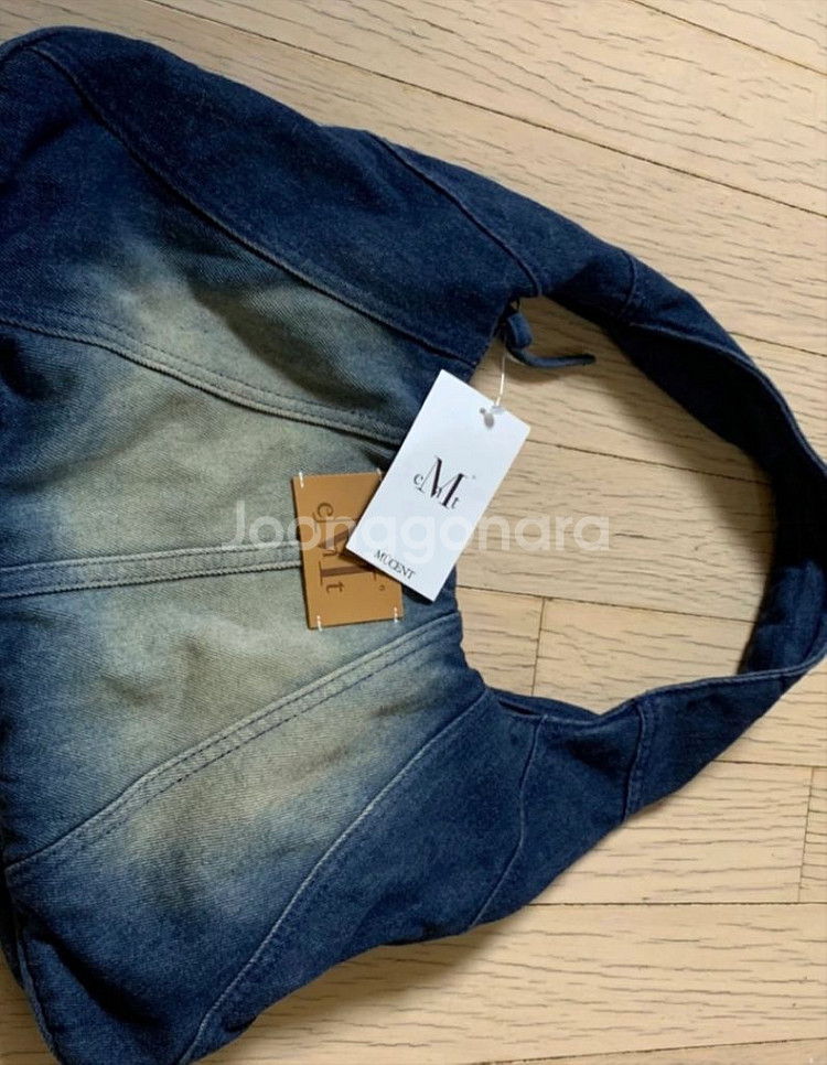 무센트 웨이브 데님 숄더백--2