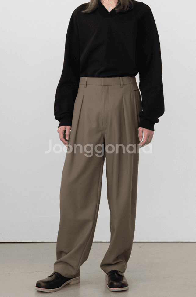 인사일런스 프론트 라인 울 팬츠 ASH BROWN--0