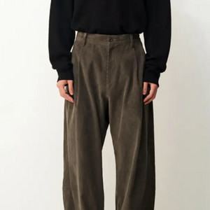 쿠어 코듀로이 패널드 라운딩 팬츠 (신더그레이)