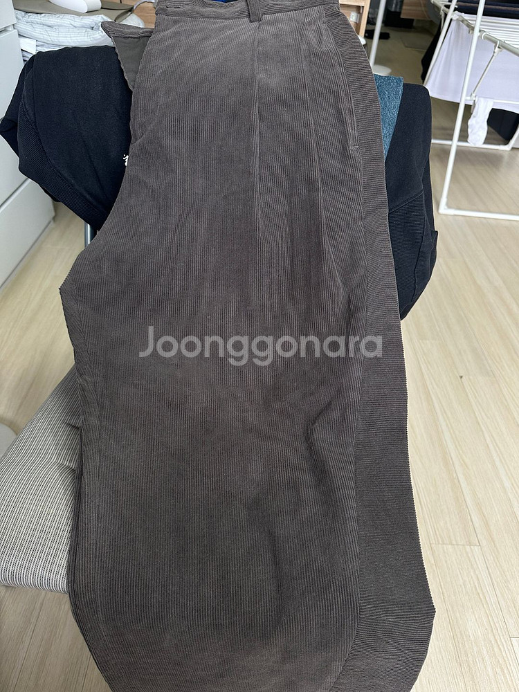 쿠어 코듀로이 패널드 라운딩 팬츠 (신더그레이)--1