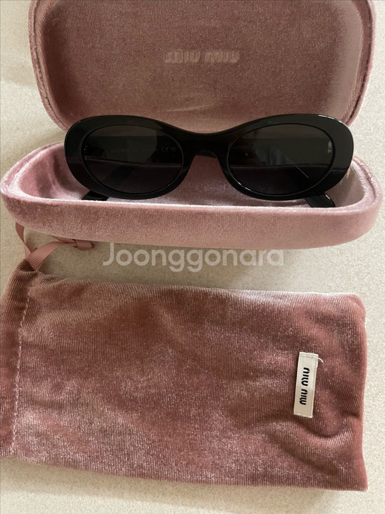 미우미우 글림스 오벌 선글라스--1