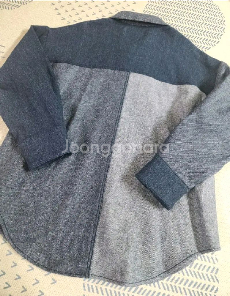 자라키즈 패치워크 데님 이펙트 셔츠 새상품--8