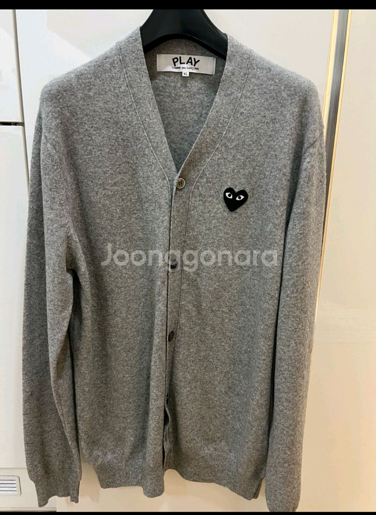 24fw 꼼데가르송 그레이가디건 XL (새상품급)--0