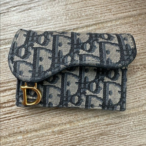 정품 디올 오블리크 새들 지갑