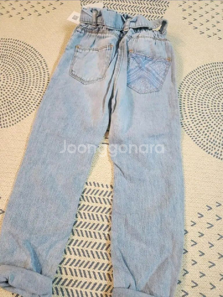 자라키즈 페이즐리 포켓 와이드 벨트 진 4-5y 새상품--4