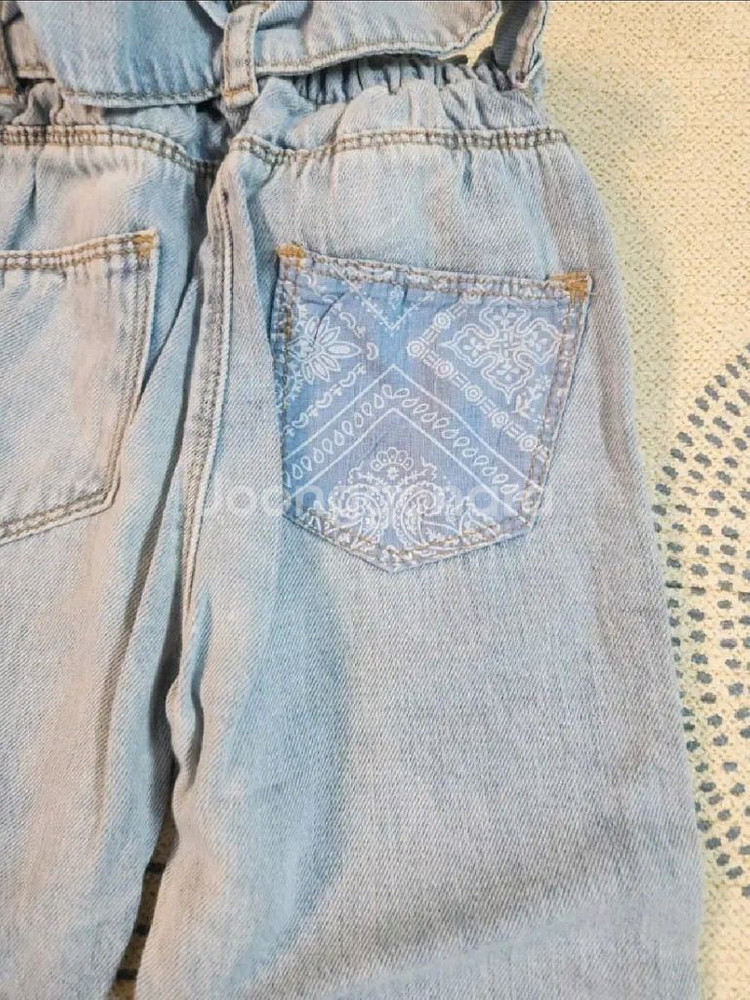 자라키즈 페이즐리 포켓 와이드 벨트 진 4-5y 새상품--6