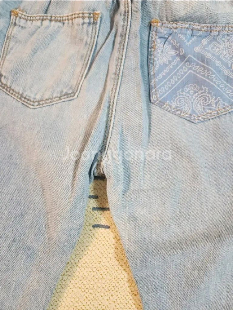 자라키즈 페이즐리 포켓 와이드 벨트 진 4-5y 새상품--7