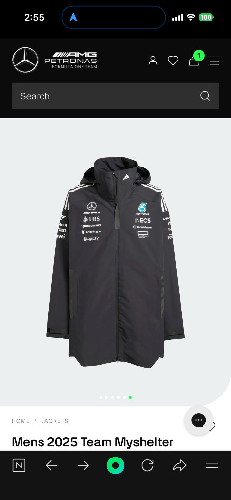 메르세데스 F1팀 아디다스 마이쉘터 자켓 이미지