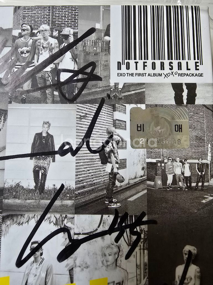 EXO 정규 1집 리패키지 전맴버 친필사인 CD--2