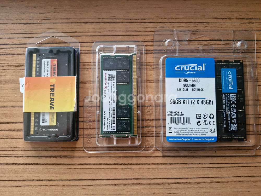 노트북 메모리[RAM] DDR4~DDR5 종류 판매--0