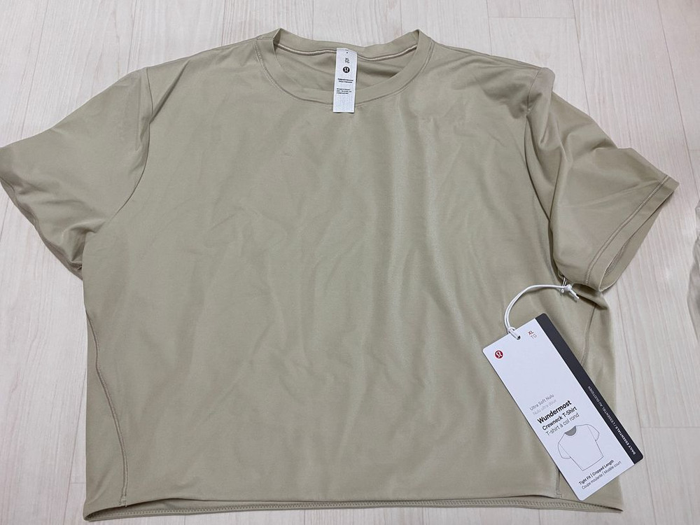 룰루레몬 Nulu 크루넥 크롭 티셔츠 XL--2