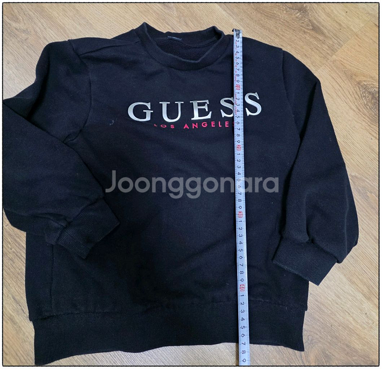 아동 게스 티셔츠 블랙 [140]--4