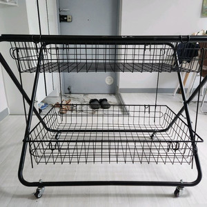 철제 x매대 2단 엑스매대