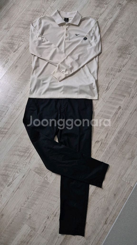 나이키 골프긴팔 폴로셔츠 + 골프 드라이핏 바지 세트--0