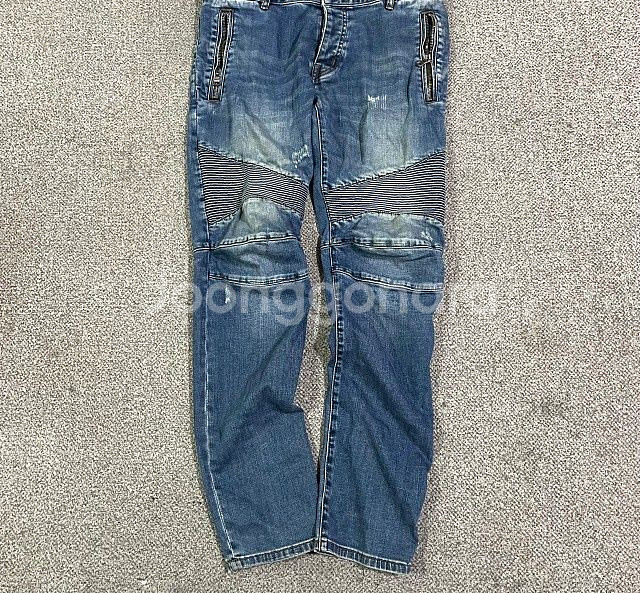 발망 바이커진 청바지 데님청바지 데님팬츠 34인치--0