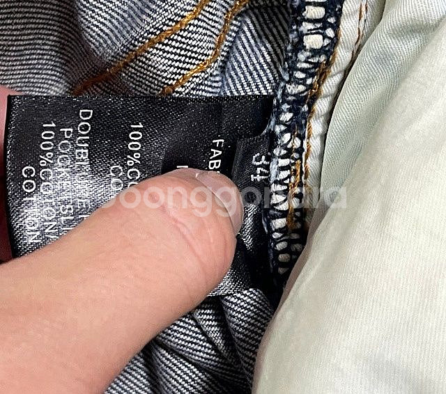 발망 바이커진 청바지 데님청바지 데님팬츠 34인치--4