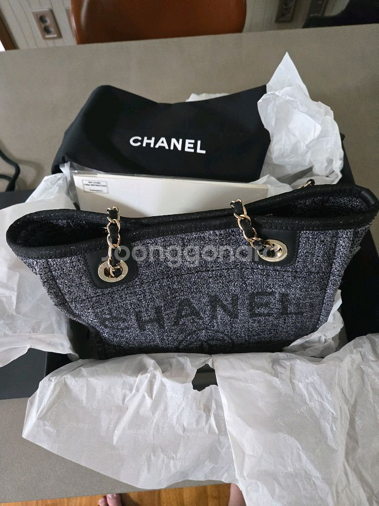 샤넬 도빌백 네이비 스몰 사이즈 정품 팝니다--1