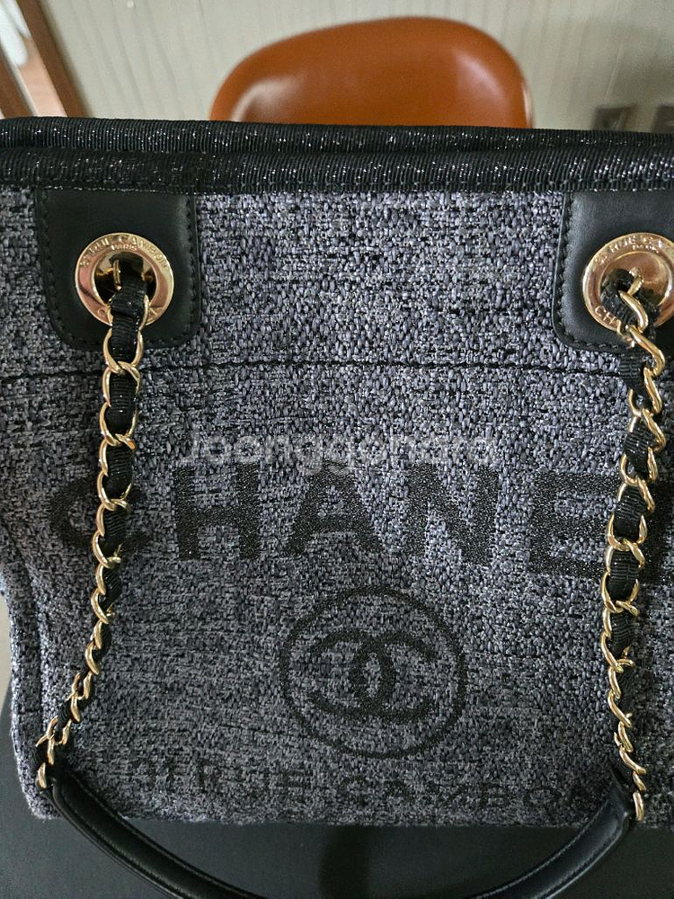 샤넬 도빌백 네이비 스몰 사이즈 정품 팝니다--9