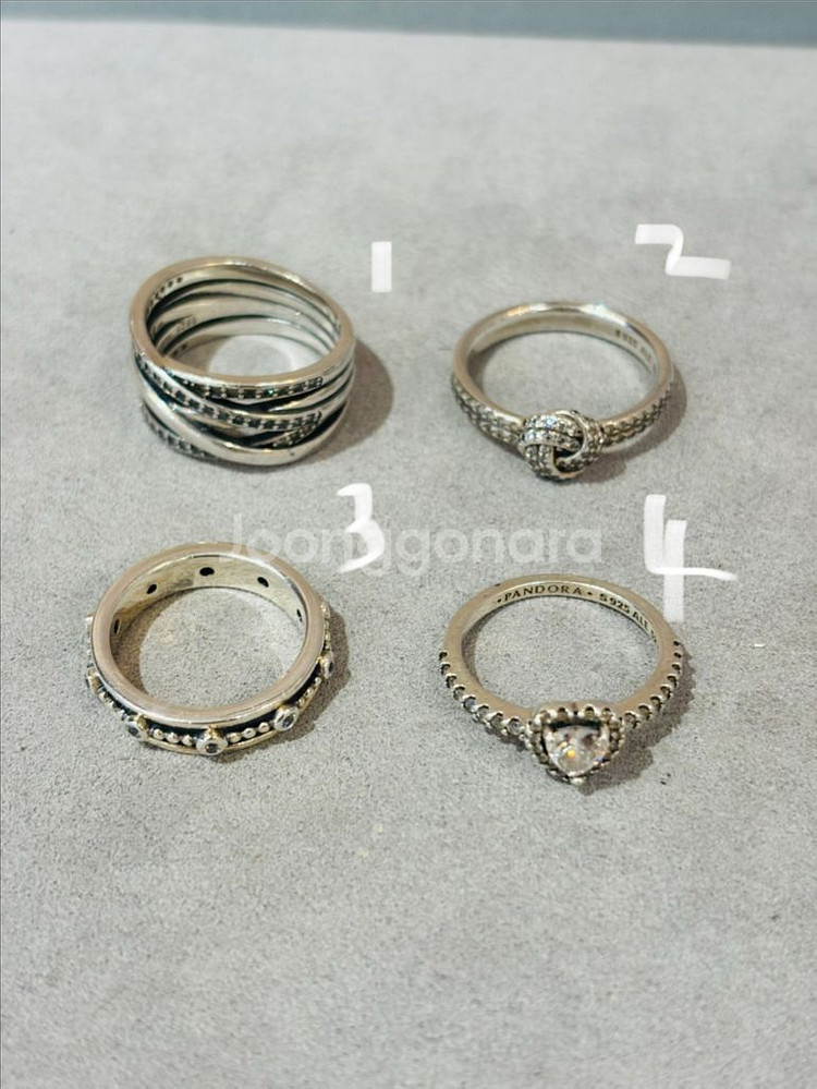 판도라 925실버 은반지 6--0
