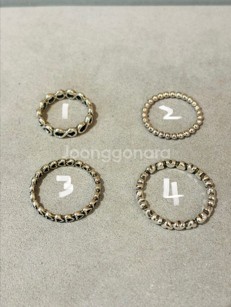 판도라 925실버 은반지 7--0