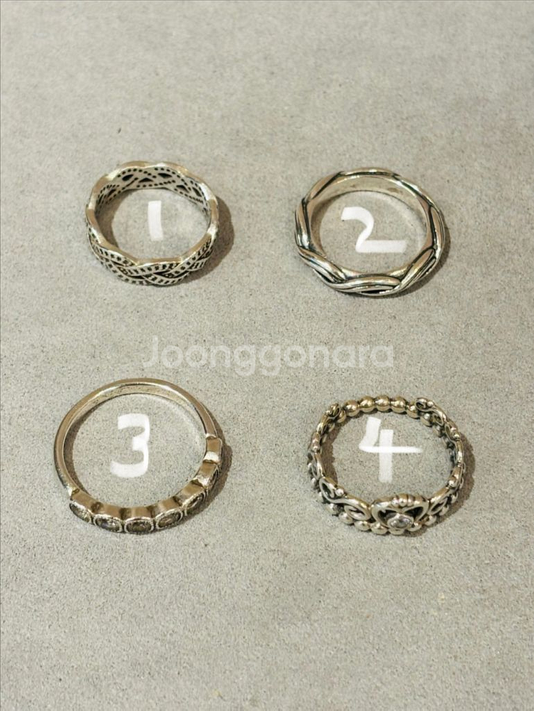 판도라 925실버 은반지 8--0