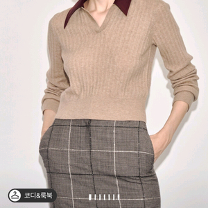 타임 울 블렌드 디테쳐블 칼라탑 마인 랑방 더캐시미어