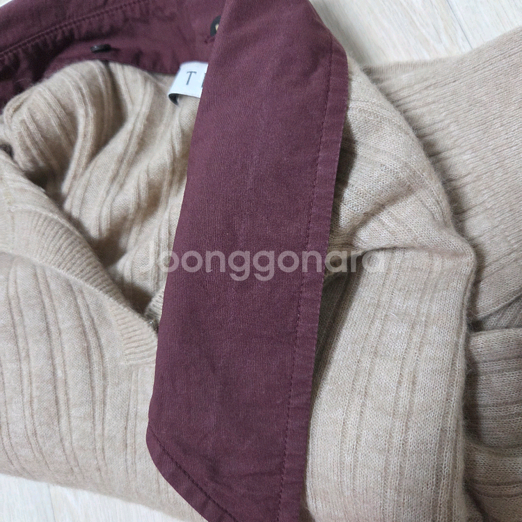 타임 울 블렌드 디테쳐블 칼라탑 마인 랑방 더캐시미어--9