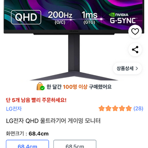 LG 울트라기어 게이밍 모니터 27인치